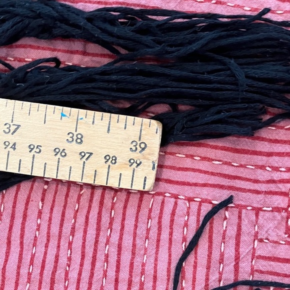 Rebellion women’s size medium / large long Black Crochet Vest - Picture 8 of 12